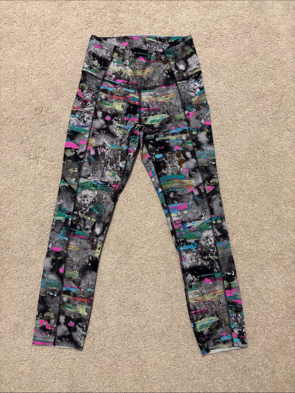 Lululemon Multicolor Abstract Print Leggings
